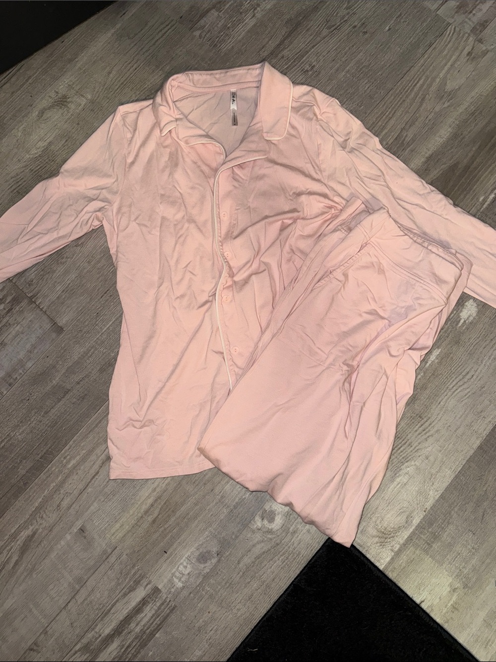 Soma Light Pink Long-Sleeve Pajama Top with matching pants